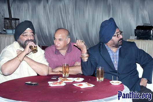 Paramjeet Chhabra (right) and associates openly consuming Alcohol at a public function