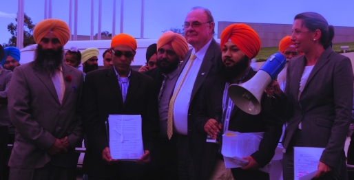 Australian Officials with Sikh Representatives
