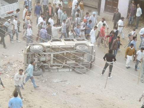 Motorcycles and Vehicles belonging to Sikhs Destroyed Cultists