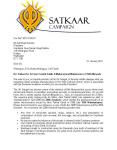 Letter by Satkar Page 1