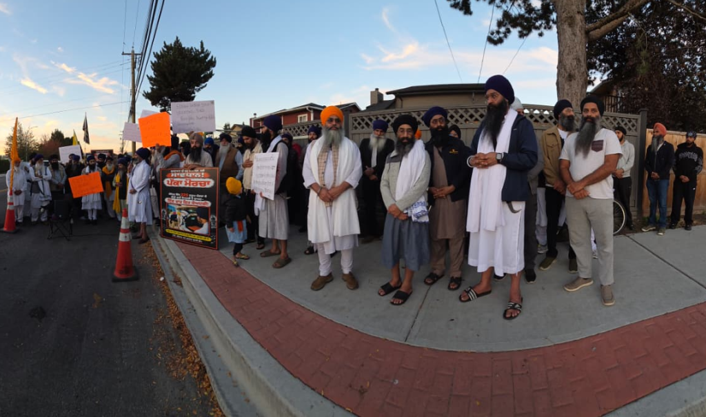 Protest Outside Gurdwara Singh Sabha Surrey